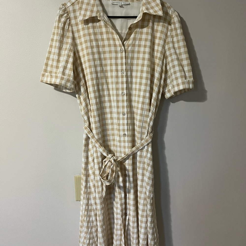 Women’s Gingham Button-up Dress
